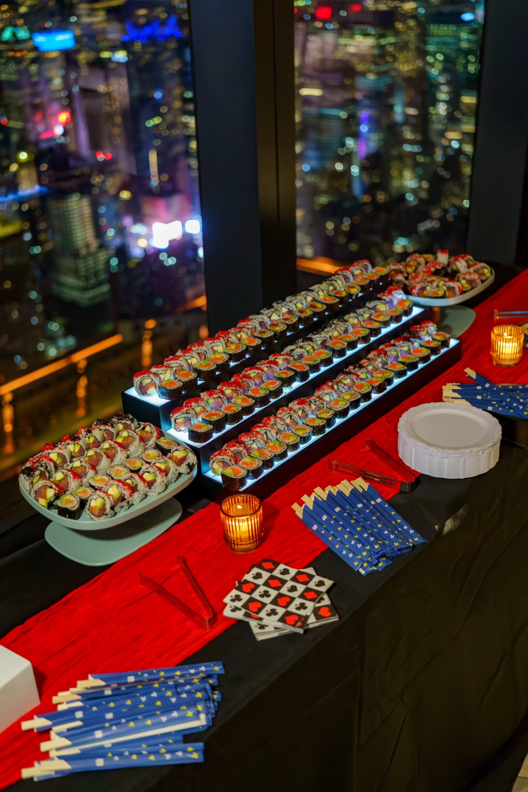 Selene Catering signature sushi display